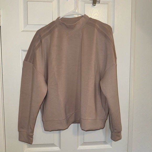 adidas Women's Taupe Mockneck Sweater - Picture 1 of 6